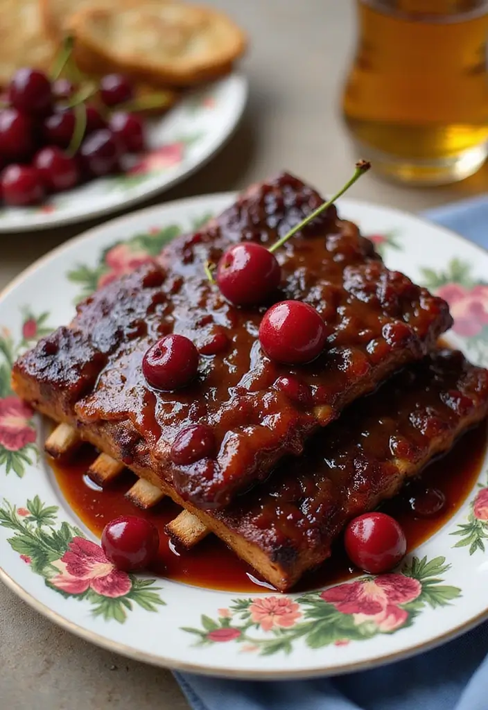 30 Sweet and Tangy Pork Rib Recipes That Steal the Show - 23. Cherry BBQ Ribs