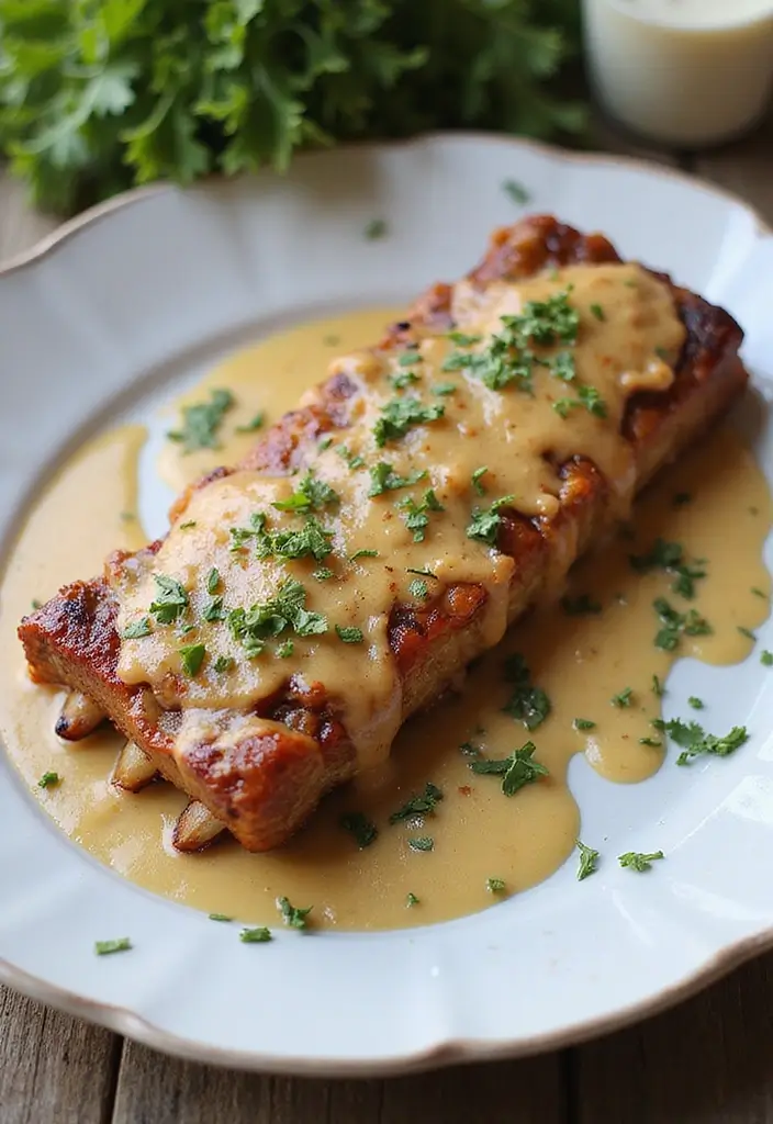 30 Sweet and Tangy Pork Rib Recipes That Steal the Show - 28. Creamy Garlic Parmesan Ribs