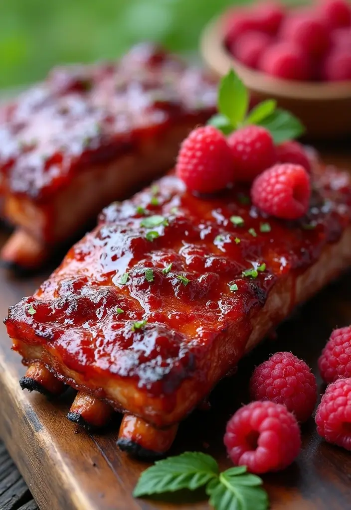 30 Sweet and Tangy Pork Rib Recipes That Steal the Show - 8. Raspberry BBQ Ribs