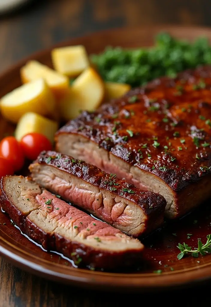 31 BBQ Brisket Ideas That Impress at Every Gathering - 19. Garlic Herb BBQ Brisket