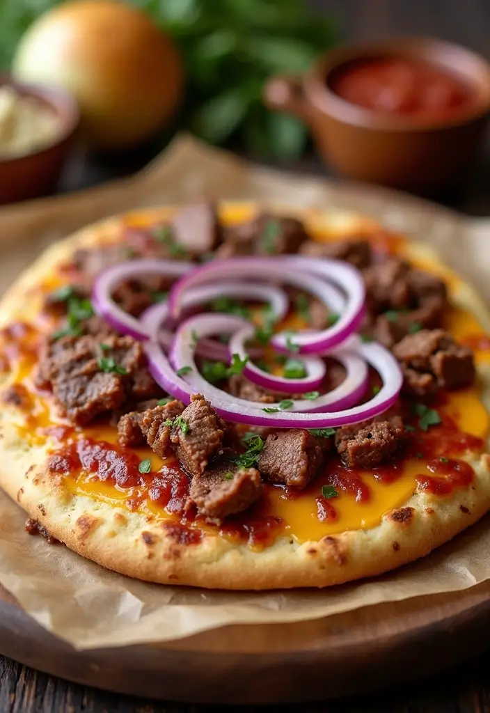 31 BBQ Brisket Ideas That Impress at Every Gathering - 23. BBQ Brisket Flatbread