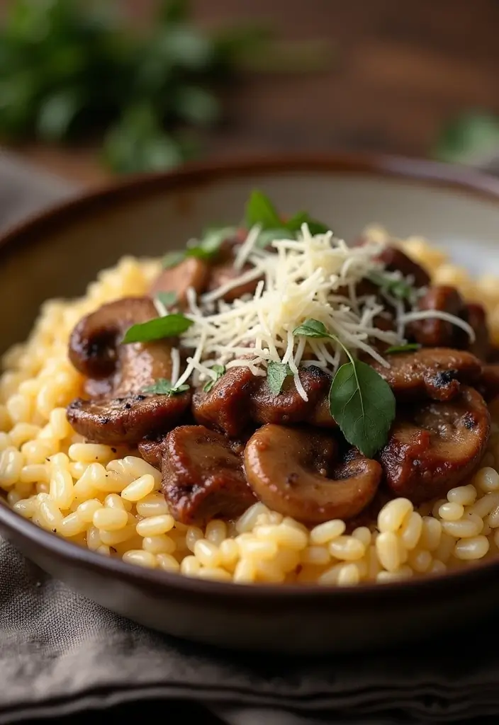 31 BBQ Brisket Ideas That Impress at Every Gathering - 26. BBQ Brisket & Mushroom Risotto