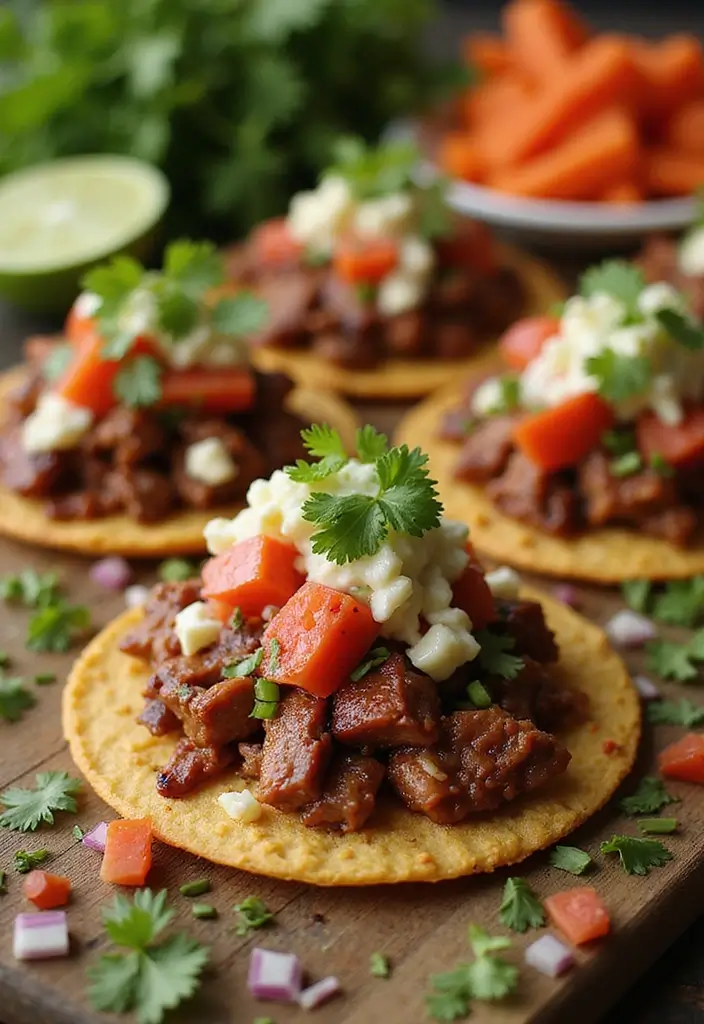 31 BBQ Brisket Ideas That Impress at Every Gathering - 27. BBQ Brisket Tostadas