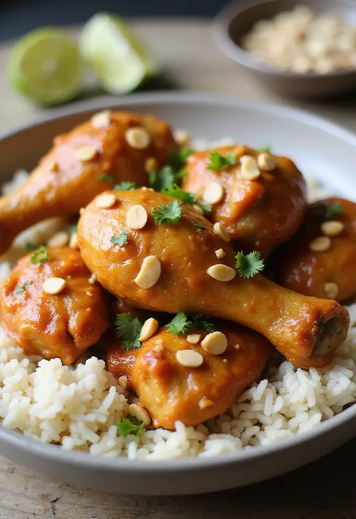 31 Buttery Chicken Drumstick Recipes That Melt in Your Mouth - 23. Thai Peanut Drumsticks