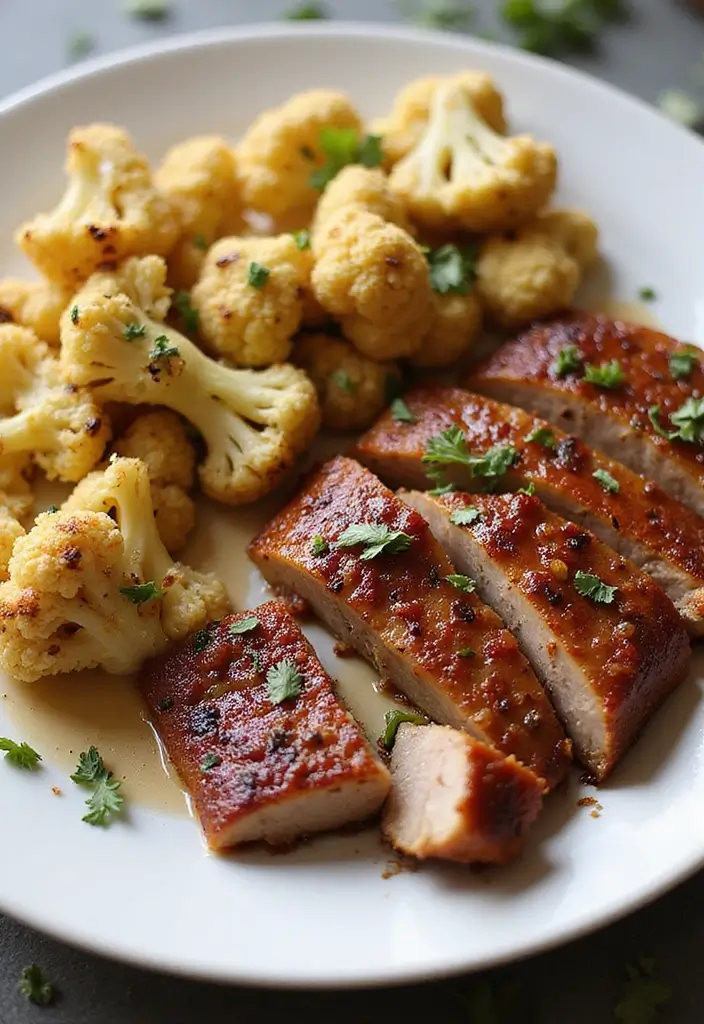 31 Pork Belly Recipes That Are Totally Worth the Indulgence - 30. Spiced Pork Belly with Cauliflower