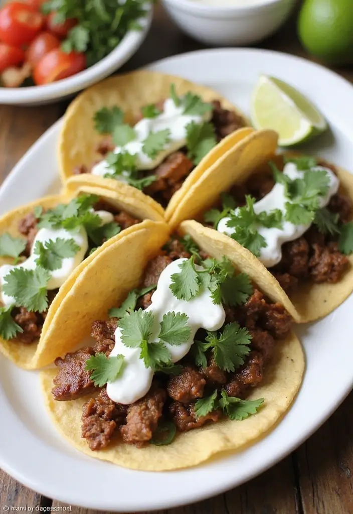 31 Smoked Meat Recipes That Backyard BBQ Fans Love - 21. Smoked Beef Tacos with Cilantro Lime Cream