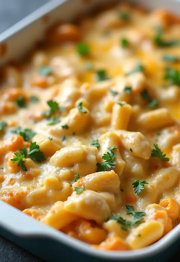 32 Crispy Chicken Innovations That Reinvent Dinner Classics - 11. Crispy Chicken Alfredo Bake