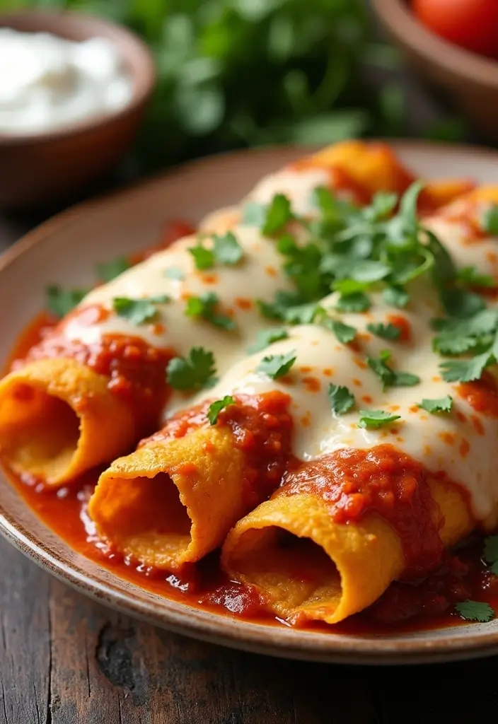 32 Crispy Chicken Innovations That Reinvent Dinner Classics - 13. Crispy Chicken Enchiladas