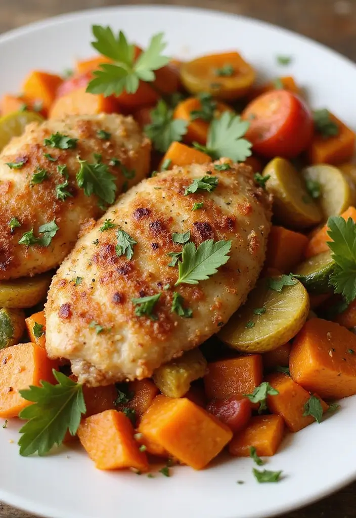 32 Crispy Chicken Innovations That Reinvent Dinner Classics - 20. Crispy Chicken & Sweet Potato Hash