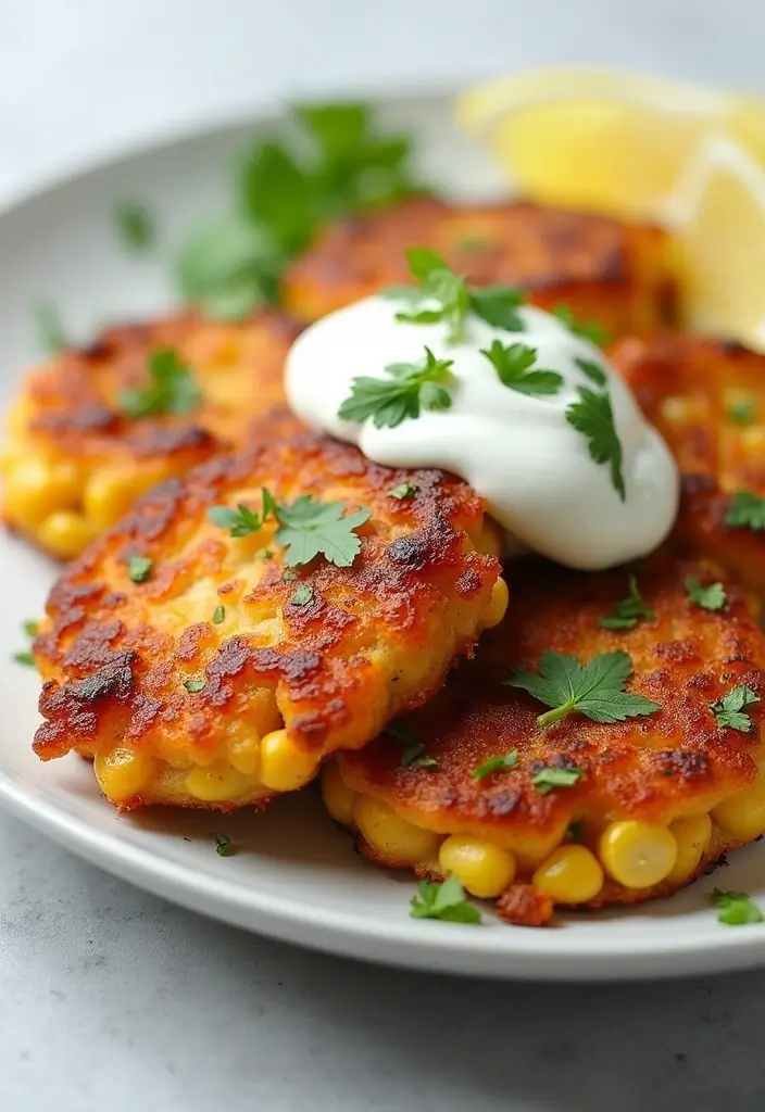 32 Crispy Chicken Innovations That Reinvent Dinner Classics - 25. Crispy Chicken & Sweet Corn Fritters