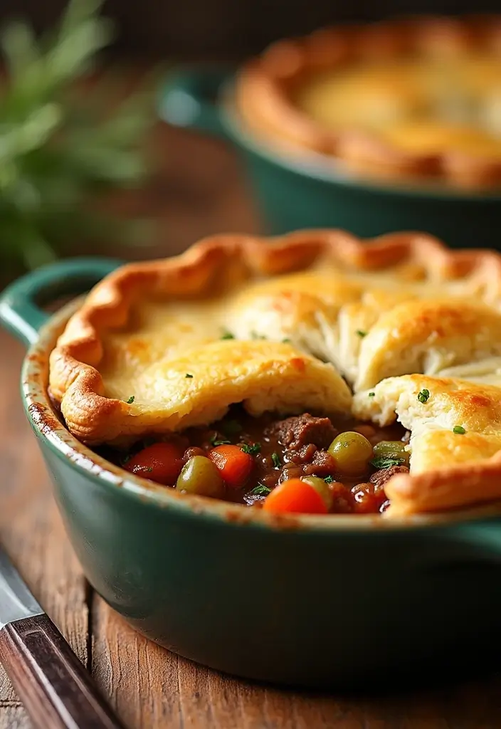32 Meat Pie Recipes That Are Perfect for Cozy Evenings - 11. Beef and Vegetable Pot Pie
