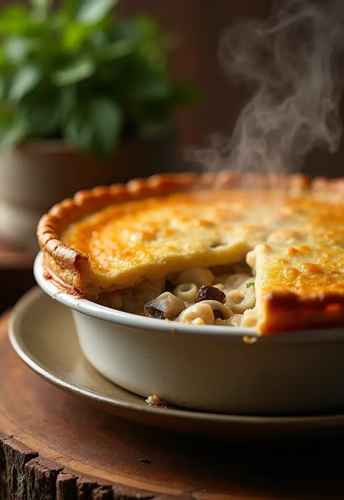32 Meat Pie Recipes That Are Perfect for Cozy Evenings - 3. Chicken and Mushroom Pot Pie