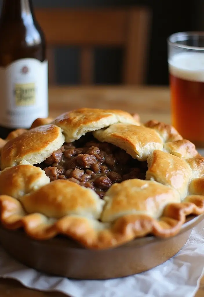 32 Meat Pie Recipes That Are Perfect for Cozy Evenings - 4. Beef and Ale Pie