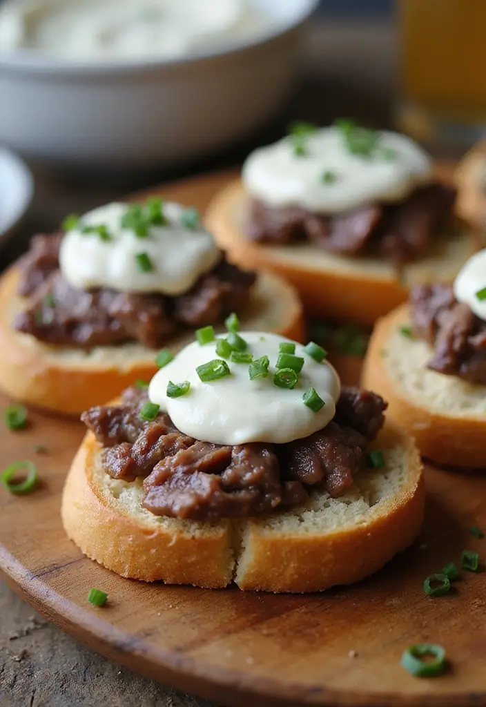 32 Trendy Steak Crostini Recipes to Impress Any Crowd - 1. Classic Steak and Horseradish Cream