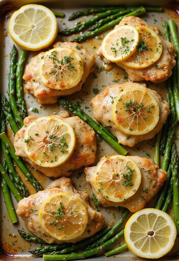 33 Meat-Based Sheet Pan Recipes That Save Dinner - 1. Lemon Garlic Chicken Thighs