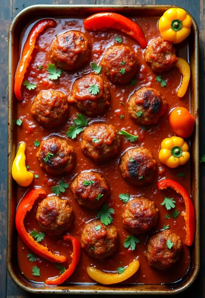 33 Meat-Based Sheet Pan Recipes That Save Dinner - 10. Italian Sheet Pan Meatballs