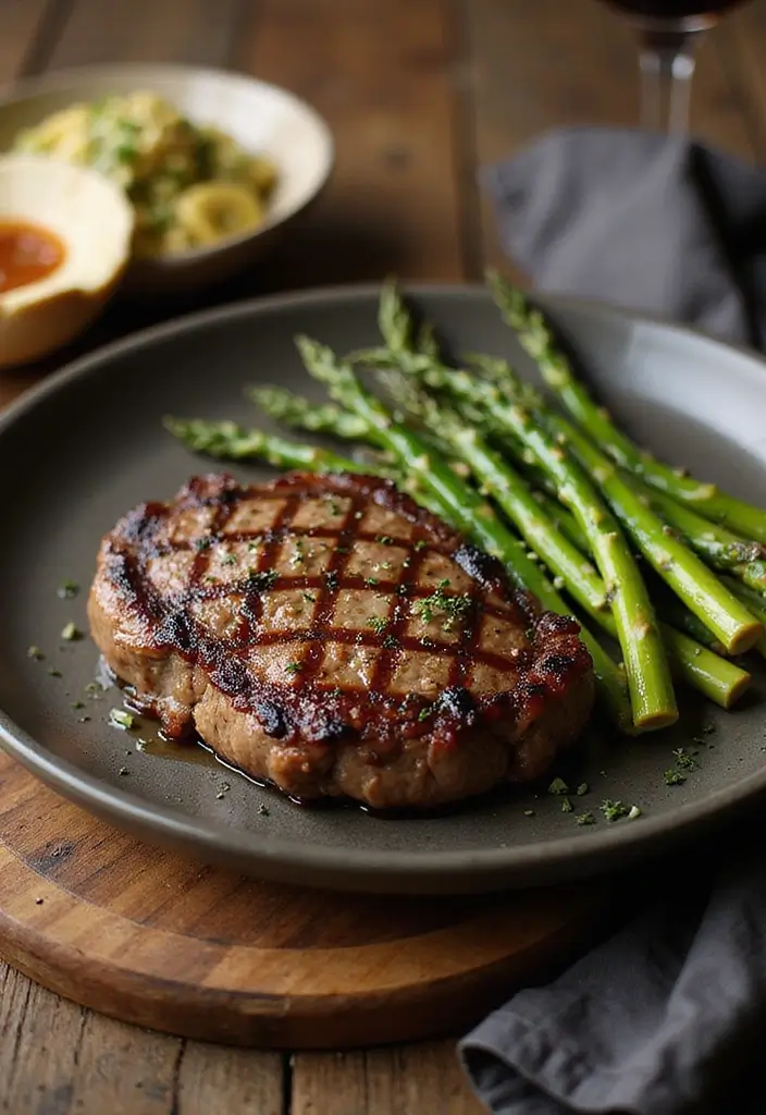 33 Ribeye Recipes That Bring Restaurant Flavor Home - 28. Ribeye with Grilled Asparagus