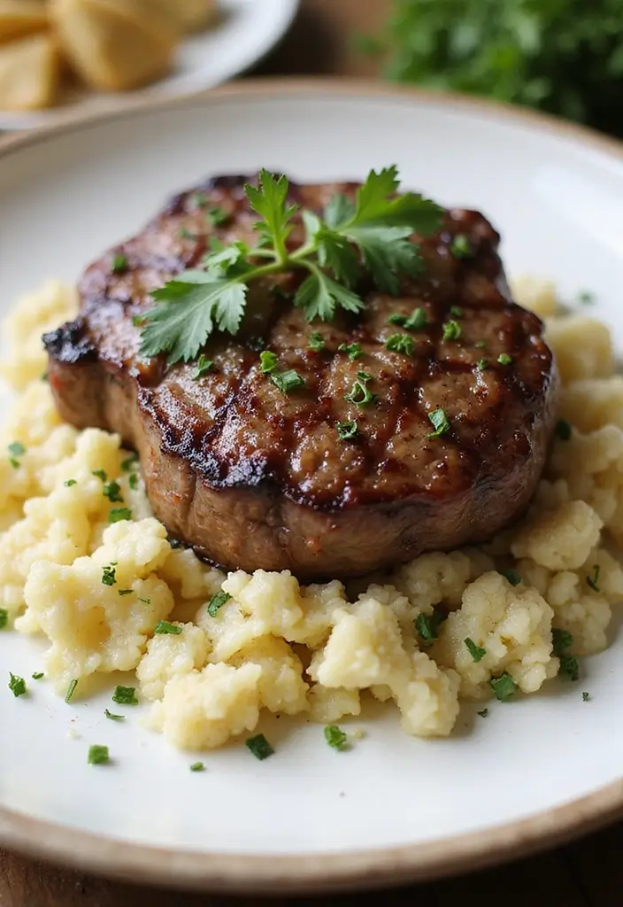 33 Ribeye Recipes That Bring Restaurant Flavor Home - 29. Ribeye with Cauliflower Rice