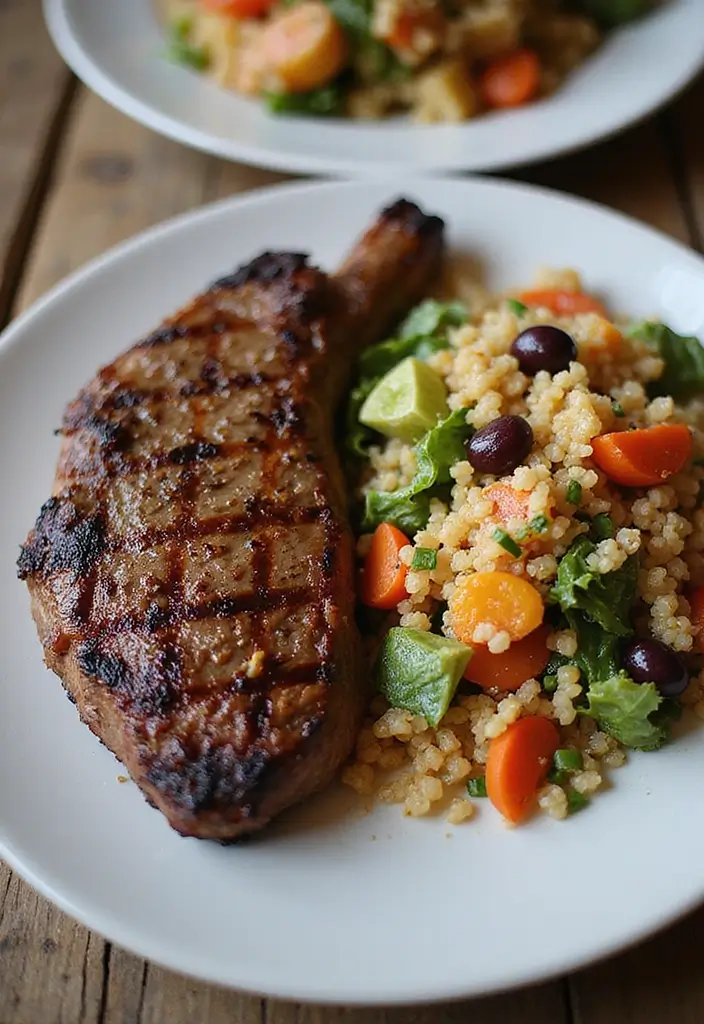33 Ribeye Recipes That Bring Restaurant Flavor Home - 30. Ribeye with Quinoa Salad