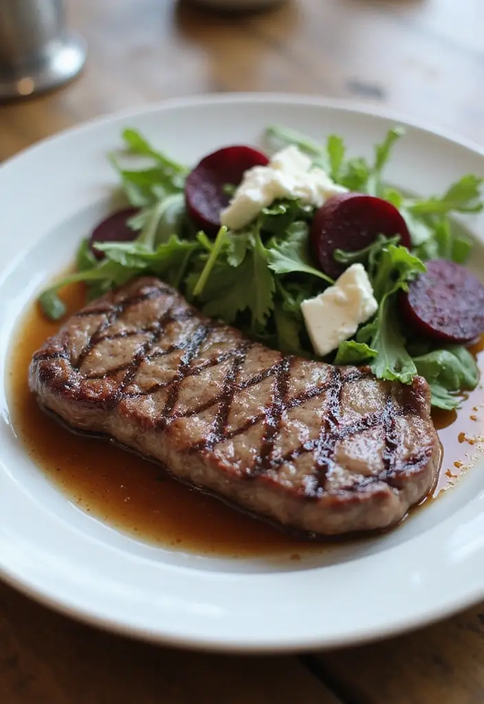33 Ribeye Recipes That Bring Restaurant Flavor Home - 32. Ribeye with Beet Salad