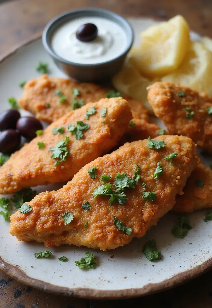 29 Crispy Chicken Tender Recipes That Kids Beg For - 17. Mediterranean Chicken Tenders