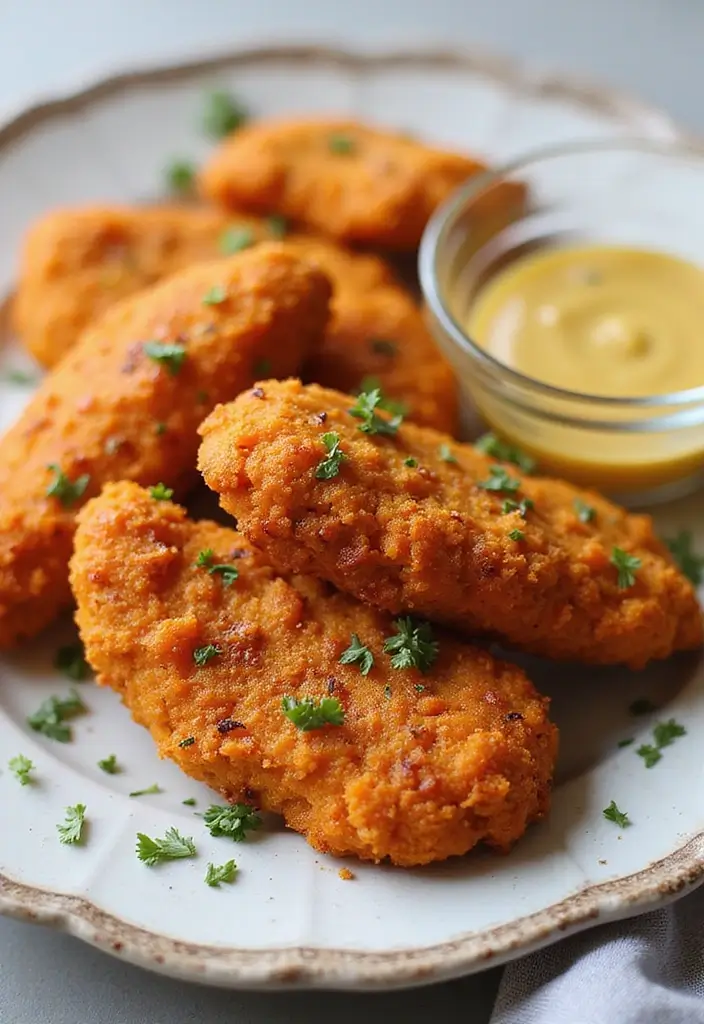 29 Crispy Chicken Tender Recipes That Kids Beg For - 19. Sweet Potato Chicken Tenders