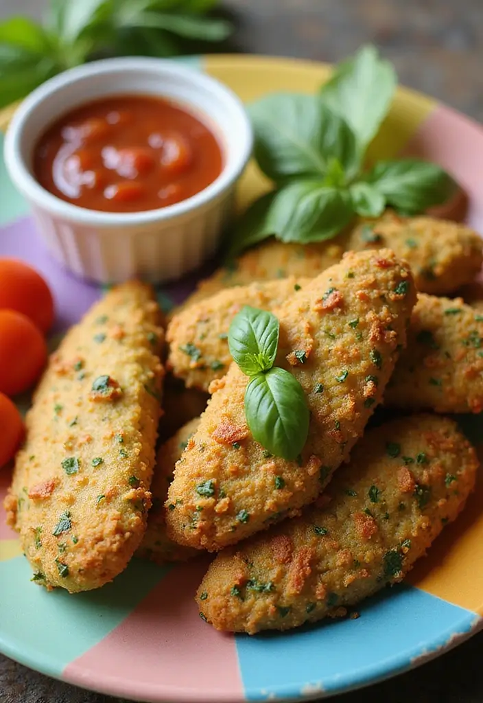29 Crispy Chicken Tender Recipes That Kids Beg For - 25. Pesto Chicken Tenders