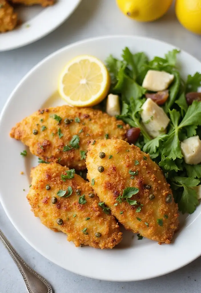 29 Crispy Chicken Tender Recipes That Kids Beg For - 27. Caper Lemon Chicken Tenders