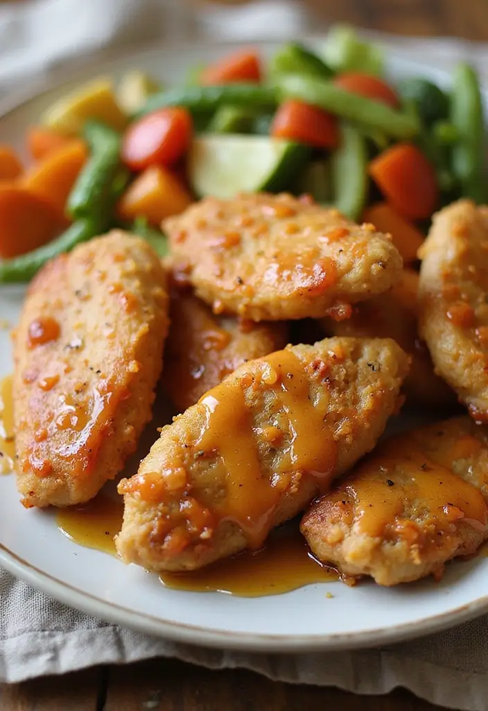29 Crispy Chicken Tender Recipes That Kids Beg For - 3. Honey Garlic Chicken Tenders